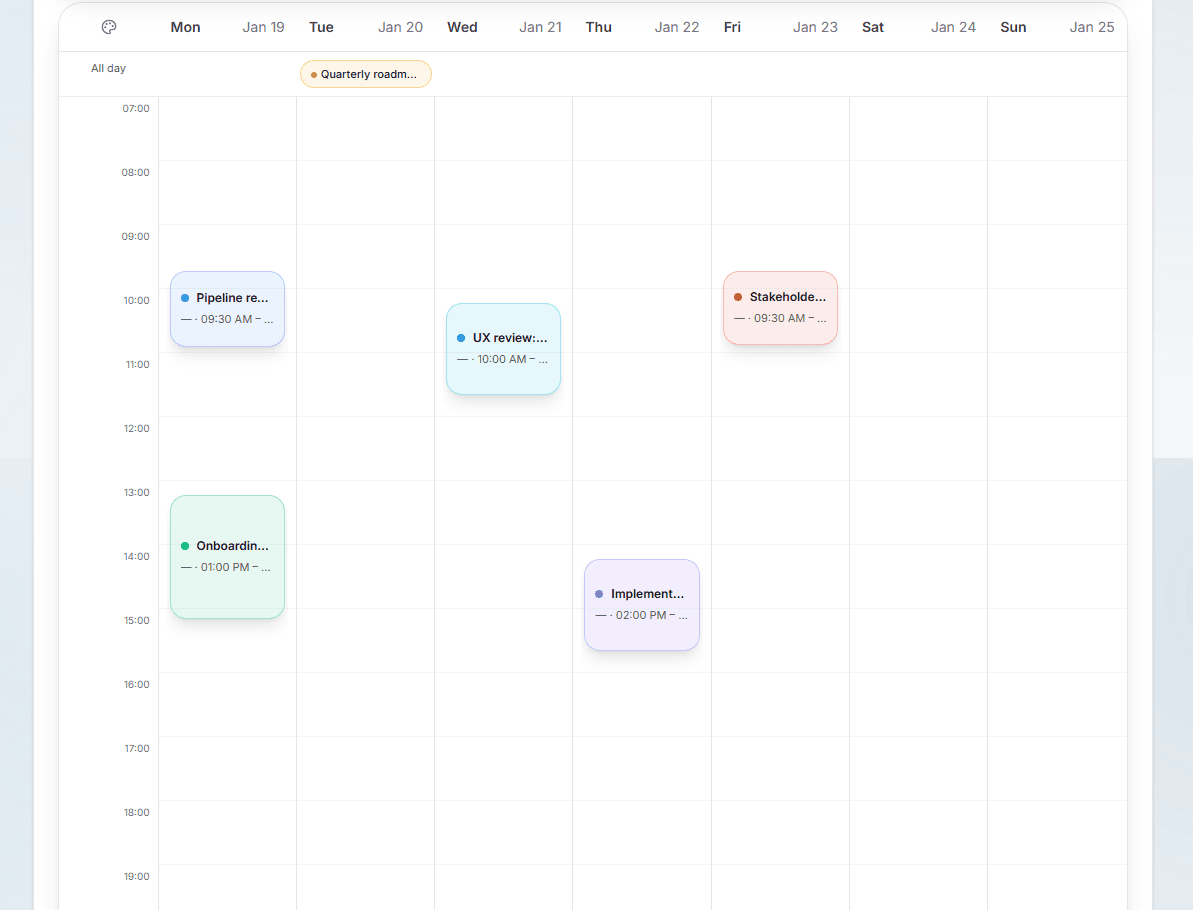 Work Planner & Calendar